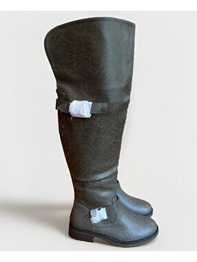 New Centro Point Taupe Over The Knee Riding Boots Size 8